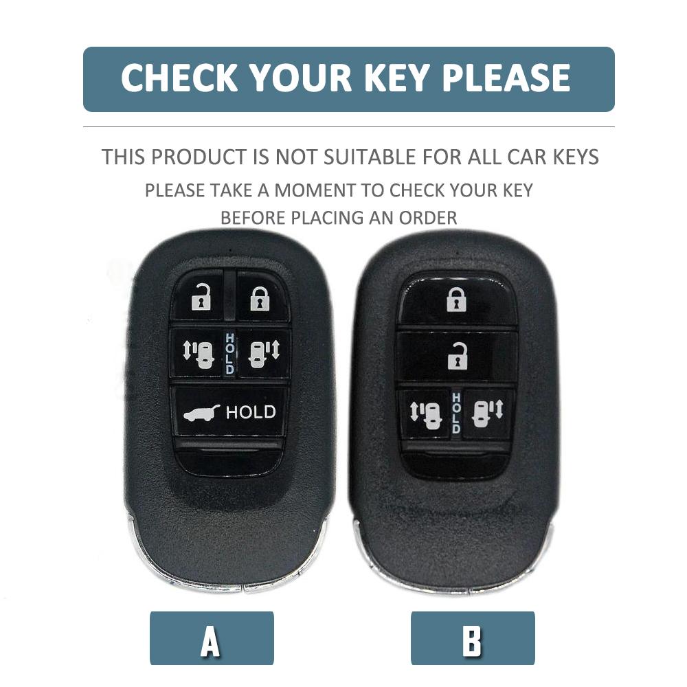 Silicone Car Key Case Accessories For Honda Stepwgn Rp6/Rp7/Rp8 Odyssey Freed Elysion Rubber Remote Cover Keychain Set