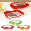 2Pcs Food Preservation Trays Reusable Food Storage Container with Lid Vacuum Sealed Stackable Tray for Picnic Travel