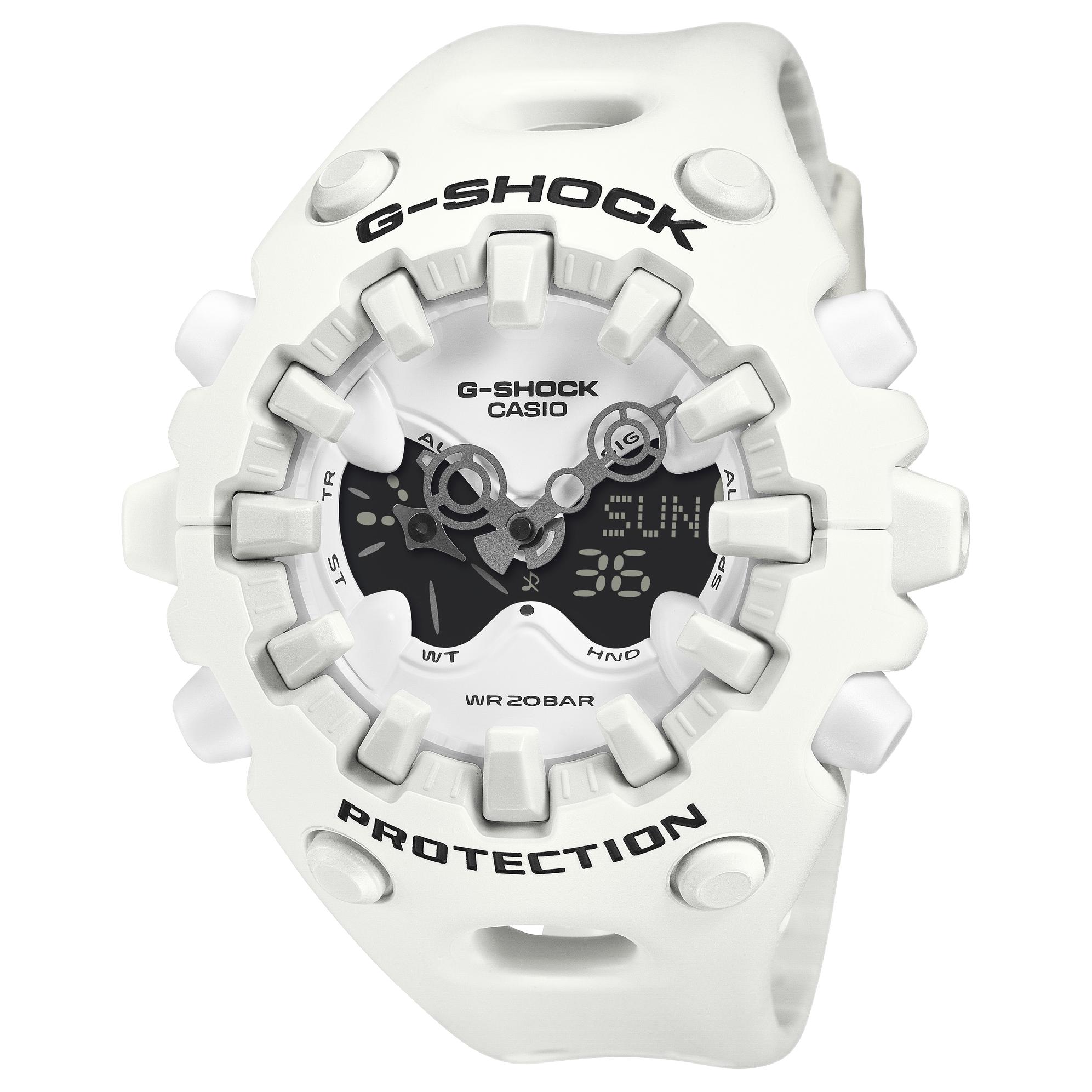 

Casio GA-V01 Series 200M Waterproof Quartz Movement Resin Strap Watch Unisex watches White GA-V01-7A White Dial
