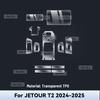 TPU Transparent Pour JETOUR T2 2024 2025 Console Centrale de Voiture Tableau de Bord Média Navigation Protecteur Anti-rayures Film Intérieur