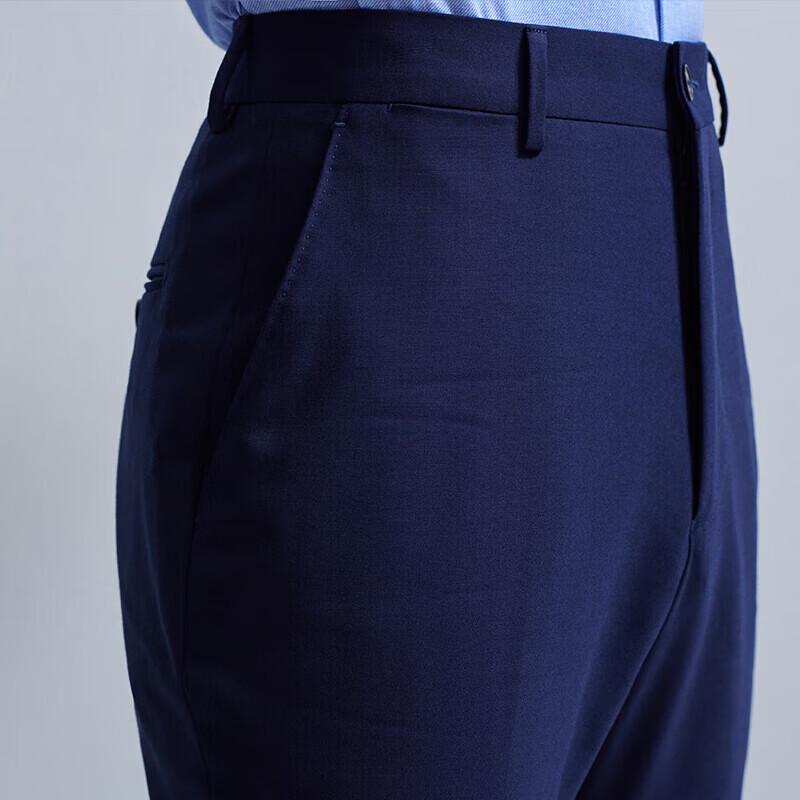 SAINT ANGELO Men's Business Casual Wool Trousers