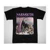 Camiseta Vintage Hair of the Dog Nazareth Manga Curta Preta Unissex