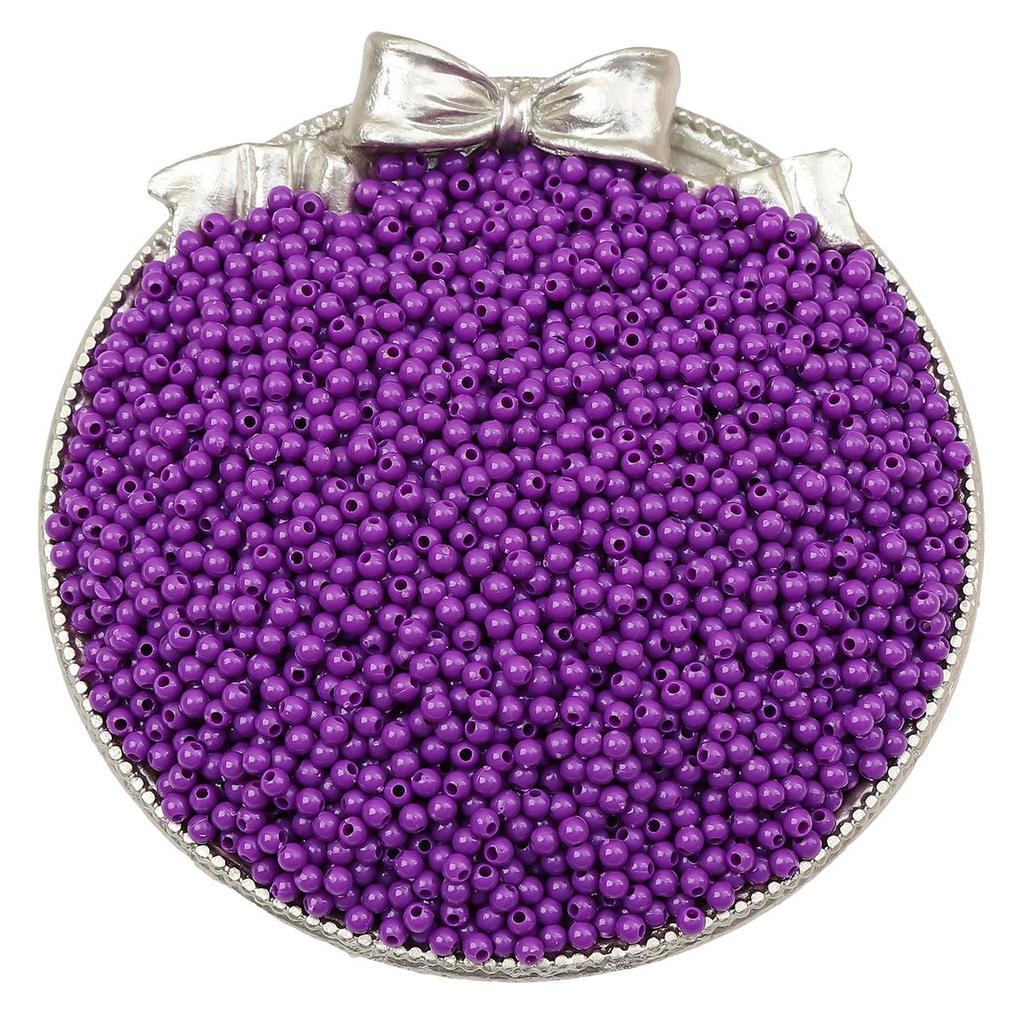 1800Pcs Acrylic Beads Solid Colored Round Loose Spacer Beads for Jewelry Making DIY Bracelets Necklace