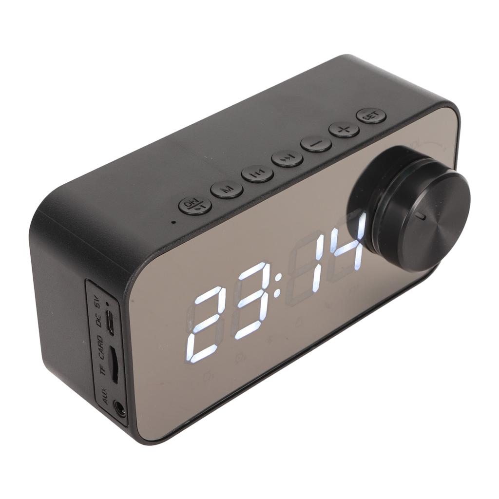 Wireless Speaker Multifunction Noise Cancelling Temperature Display Voice Broadcast FM Radio Mirror Alarm Clock