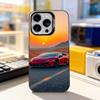 Auto Sport L-Lambo Coole Handyhülle Für iPhone 11,12,13,14,15,16,17,Pro,Max,Plus,E,Air,Mini IMD Matt Schwarz