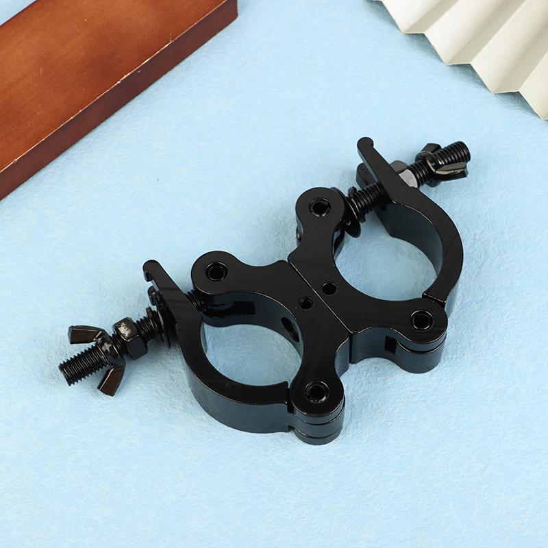 Aluminiowy Obrotowy Zacisk Kratownicowy do Rusztowań Hak do Świateł Scenicznych Zapięcie Jedno/Dwupierścieniowe Rura 18 - 52Mm Dla Maksymalnego Obciążenia 100Kg
