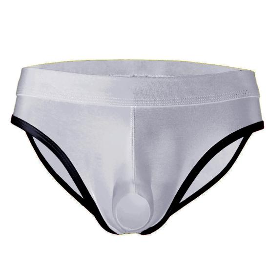 Sexy Men Elephant Nose Open Penis Pouch Briefs Mid Rise Breathable Underwear