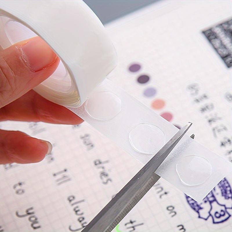 1 rolls Transparent Dot Double-sided Adhesive Tape (100pcs Round Dot/Roll) Adhesive Tape For Scrapbook Crafts Journal,