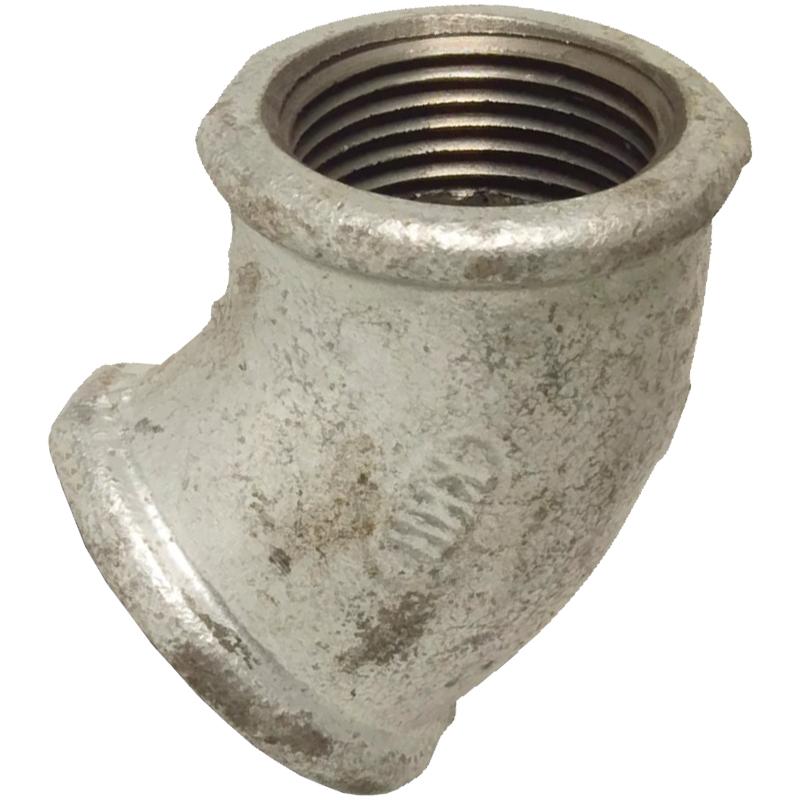 Galvanized cast iron elbow 45 degrees GW 3/4 inch