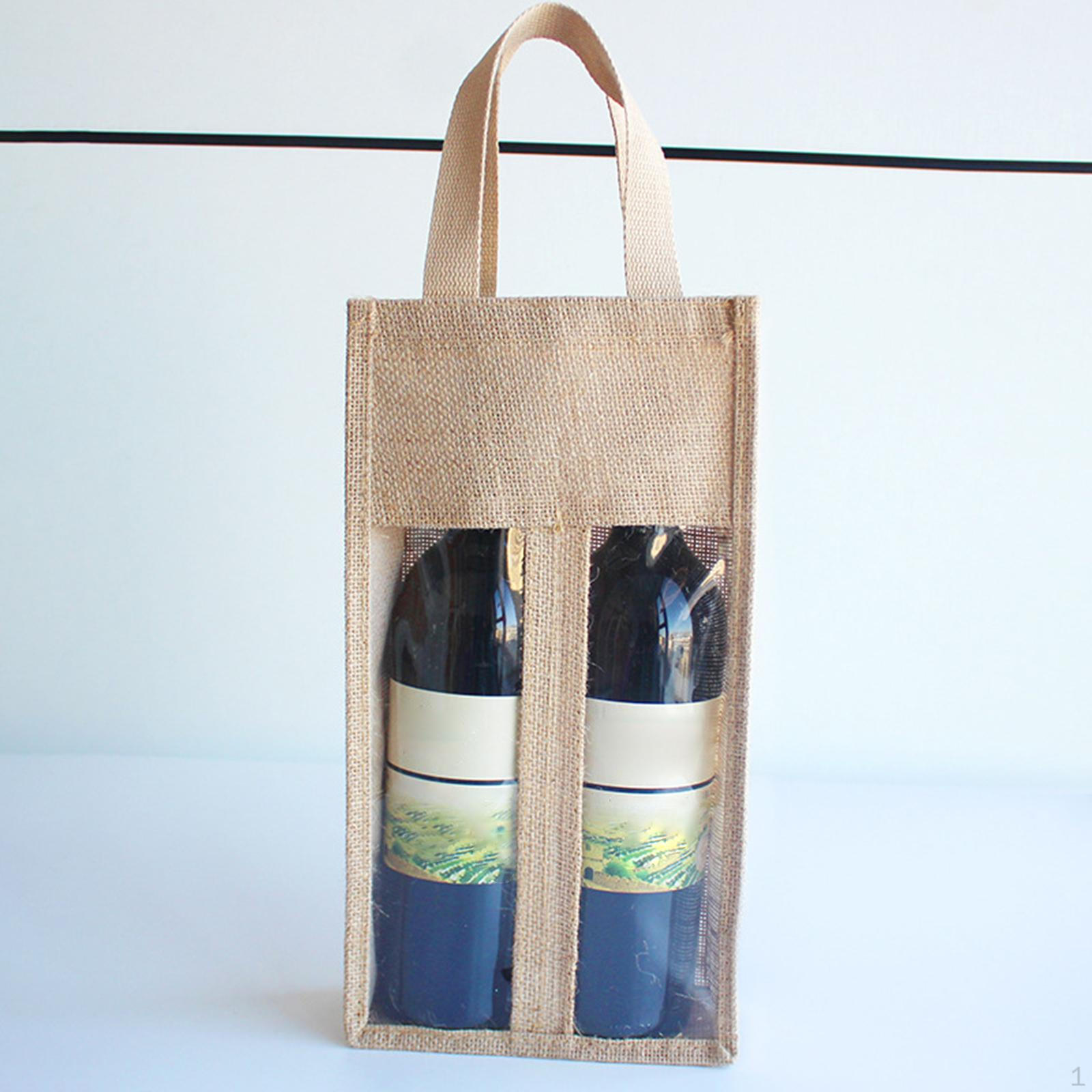 

Мешковина, джутовая подарочная сумка для вина, праздничная вечеринка, сумка для бутылок, чехлы для домашнего стола на день рождения double bottle