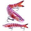 13.4cm 18g Multi-knot Fish Bait Realistic Design 3D Eyes Holographic Body Lure Bait Set with Built-in Ball Swinging Fish Lure