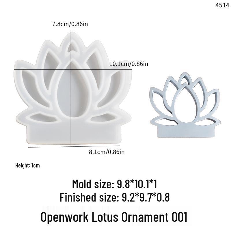 Butterfly & Rabbit Candleholder Silicone Mold with Hollow Lotus Design
