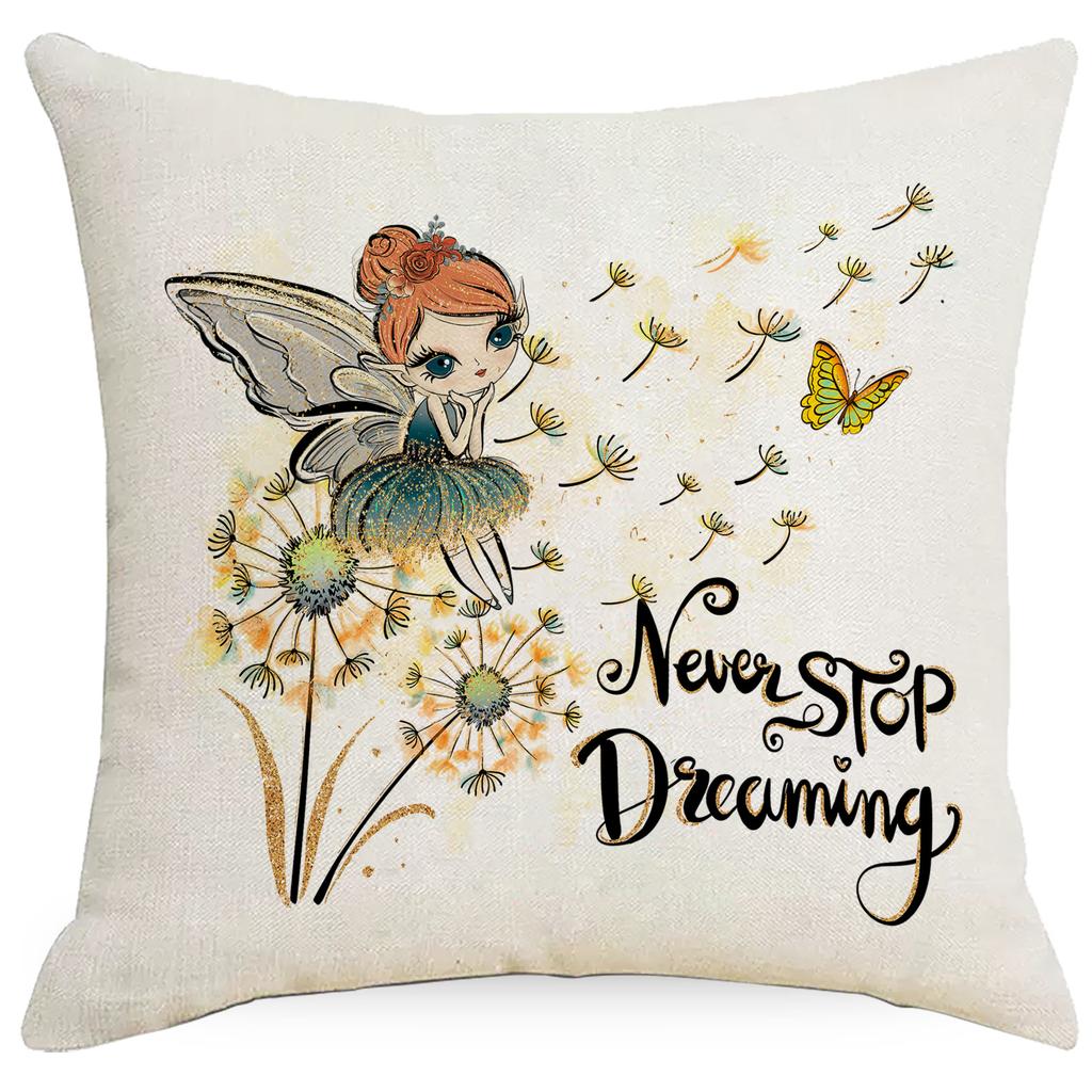 New Creative Floral Dandelion Pillow Case Home Sofa Cushion Pillow Case Decoration