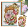 Figure Partial 14CT DIY Stamped Embroidery Needlepoint Starter Kits Cross Stitch Art and Crafts Kits for Adults Home Decor