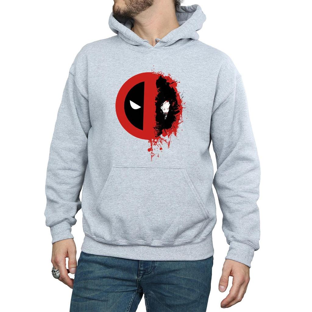 Deadpool Kapuzenpullover mit Farbspritzer-Logo für Herren