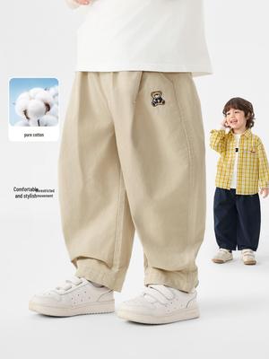 Pantaloni in Puro Cotone per Ragazzi Europei - Moda Primavera/Autunno 2026 Abbigliamento per Bambini Piccoli