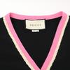 GUCCI [Domestic Regular] 577114 Design Piping GG Button Sleeveless dress 36 Black x pinkUsed
