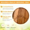 Leeseph Acacia Wood Serving Plate, Food Tray Nut Candy Bowl Fruit Storage Bread Plate Snack Tray or Home Office Decor Tray
