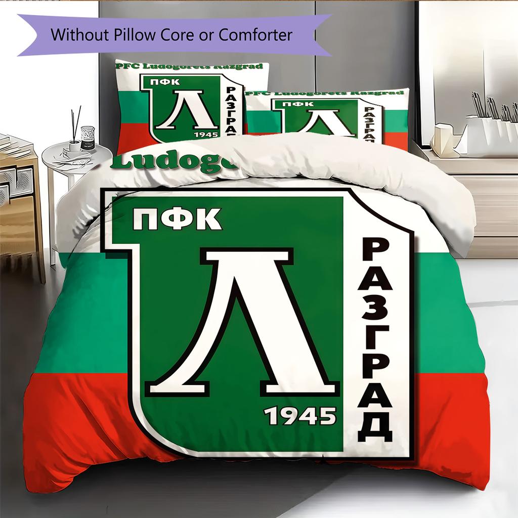 PFC Ludogorets Razgrad Bedding Quilt Set Quilt Cover Pillowcase Home Decoration Birthday Gift (1 * Duvet Cover + 2 * Pillowcase, Without Core)