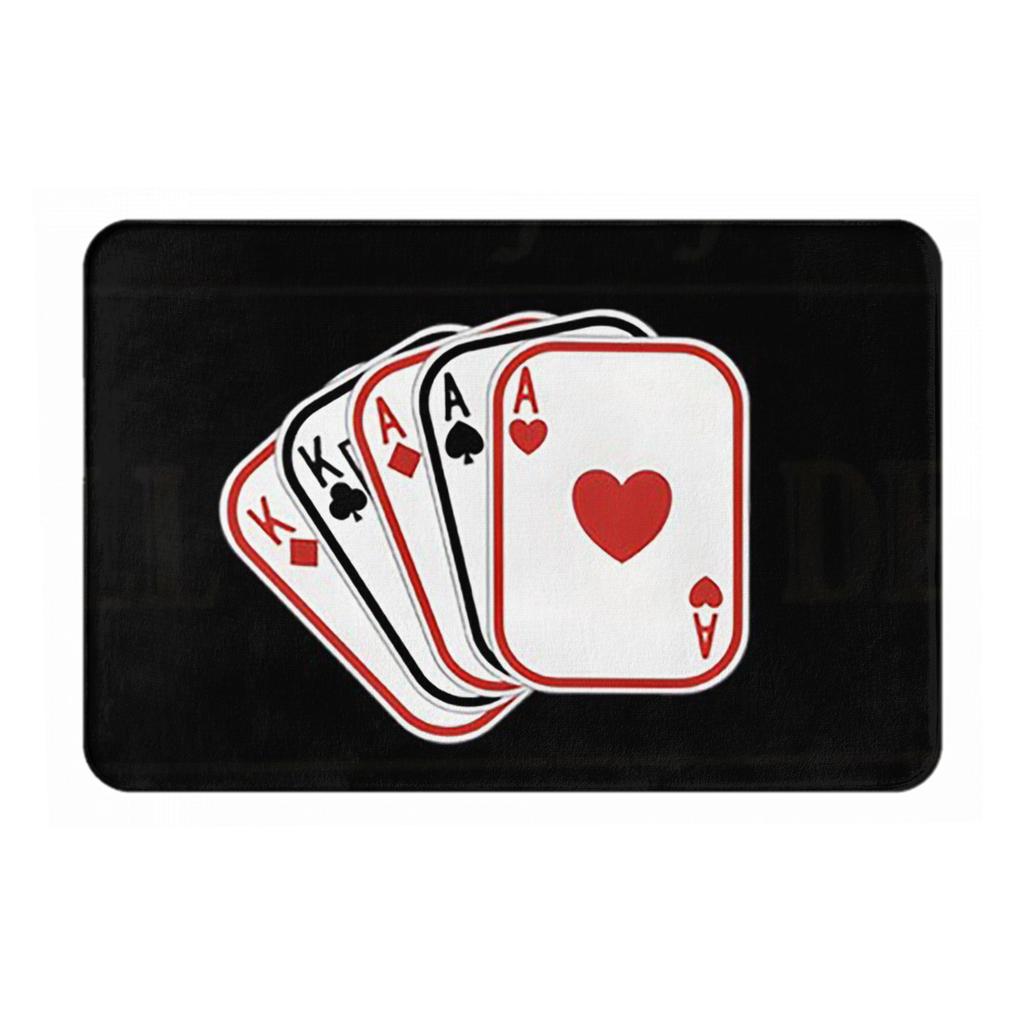 97Th 97 Year Old Card Playing Full Deck Non-slip Doormat Floor Mat Mat Carpet Rug for Kitchen Entrance Home Balcony Footpad Mats