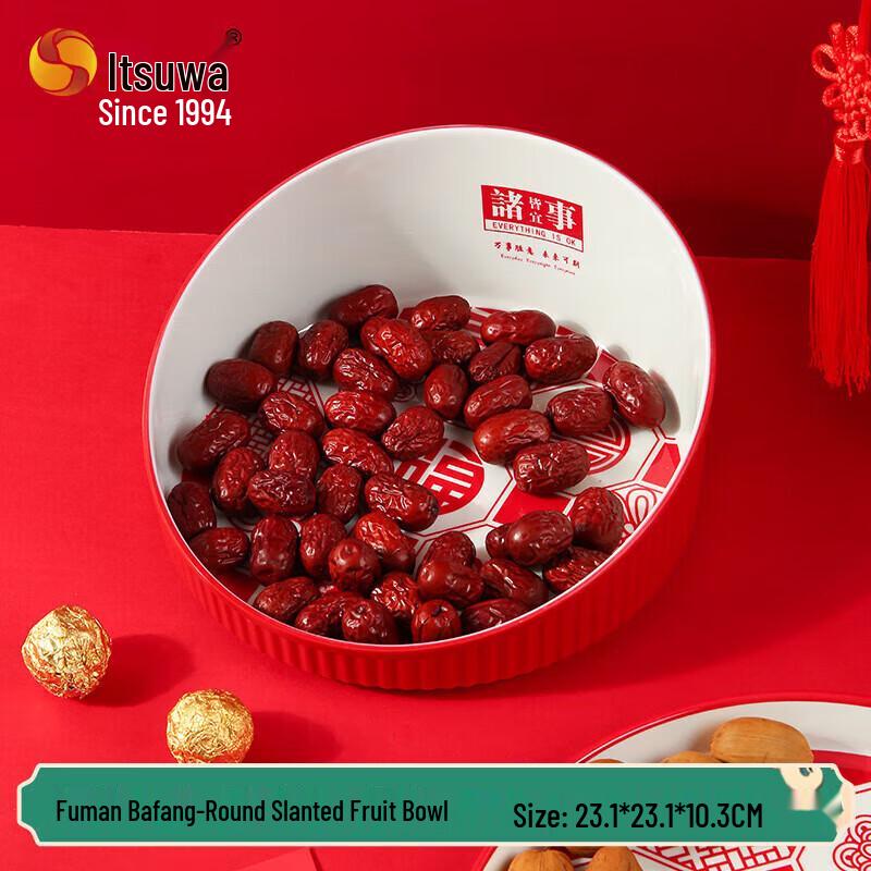 Chinese Fortune Melamine Covered Candy & Fruit Dish