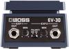 BOSS Dual Expression aluminum and two EXP OUT EV-30 Pedal Space-saving design, die-cast housing, jacks.
