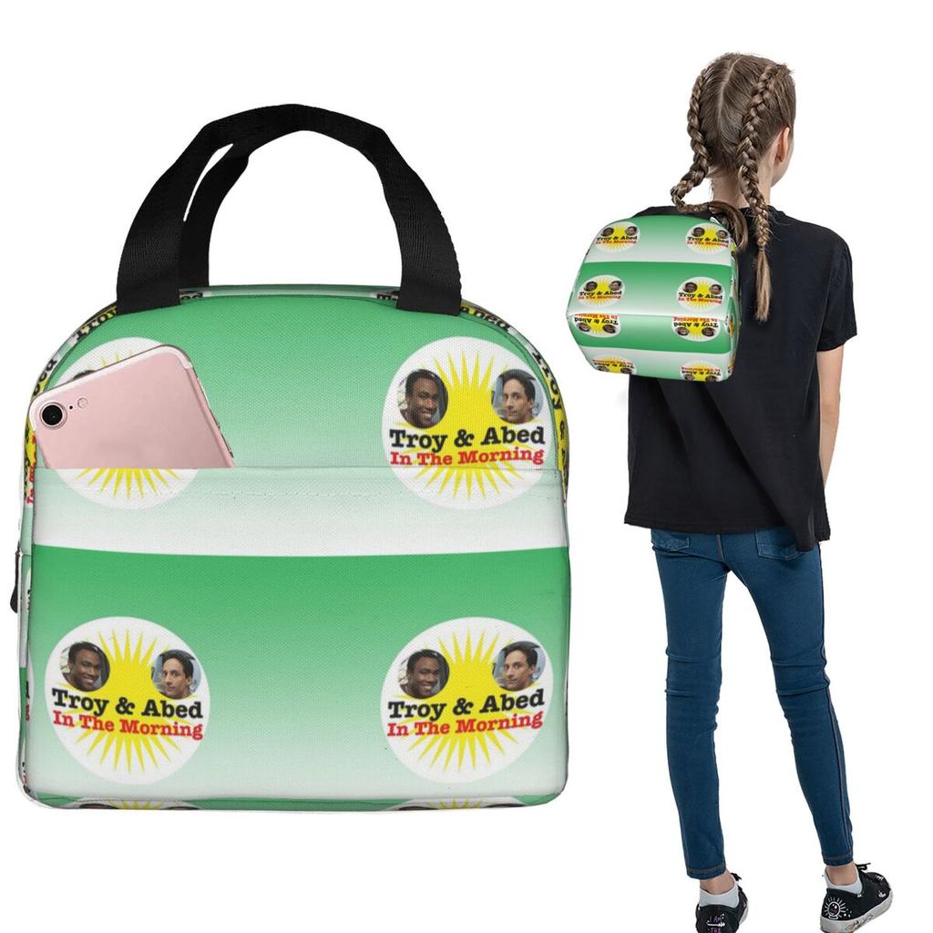 Troy And Abed In The Morning Insulated Lunch Bag for Women Children Portable Food Boxes Thermal Lunch Box Tote