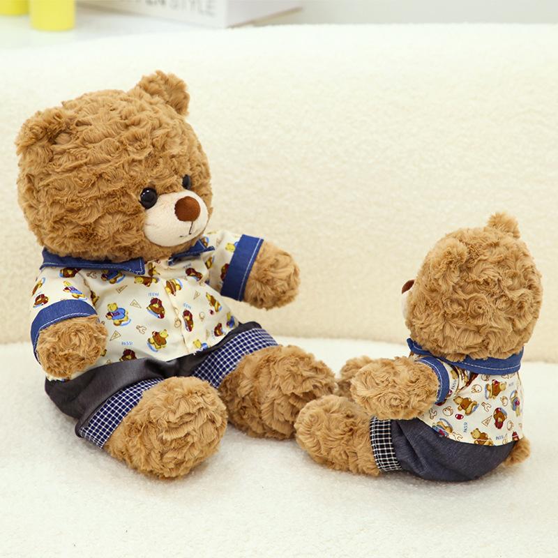 New Cute Teddy Bear Doll Bear Clothes Bear Doll Plush Toy Doll Girl Birthday Gift