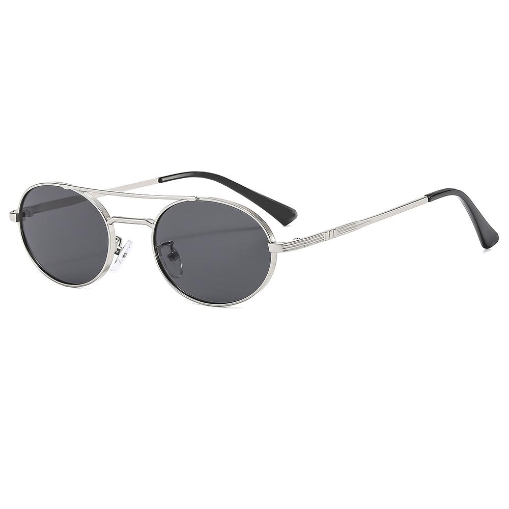 Oval Sunglasses Women Retro Metal Small Frame Sunglasses Men Luxury Popular Ins Sun Visor Driving And Fishing Sunglasses UV400