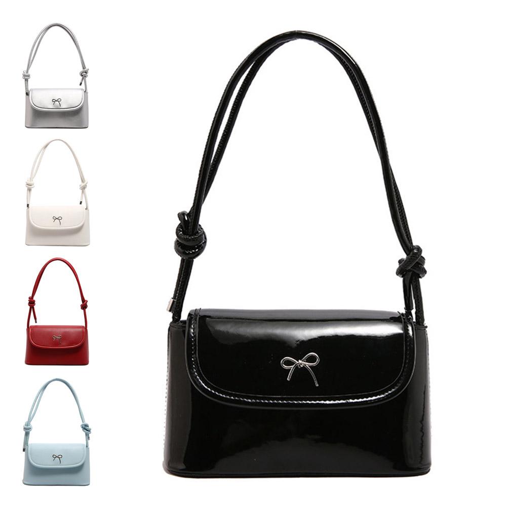 Fashionable Ladies' Beautiful Bags PU Leather Handbag Sweet Cute Leather Bags Casual Commuter Female Underarm Handbags