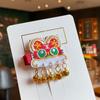 2023 New Year Red Tiger Hair Clips for Girls & Toddlers - Cute, Autumn/Winter Headdress with Bells