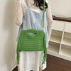 Yogodlns Knitted Tassel Bag New Summer Vacation Style Single Shoulder Diagonal Cross Woven Bag Fashionable Simple Women's Handbag