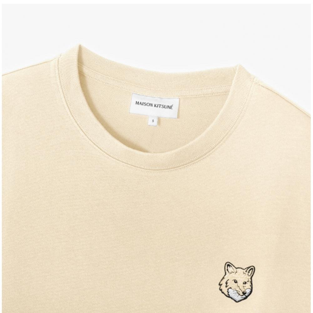 MaiSon KitSune Lm00107kj0119 P205 Tričko s krátkým rukávem pro muže s nášivkou hlavy tučné lišky
