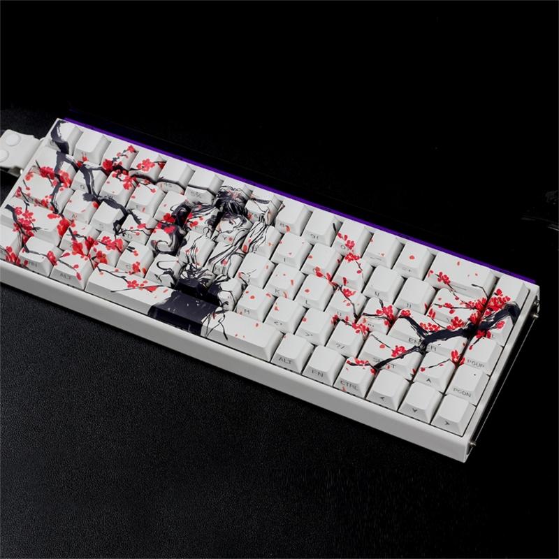 Original Profil Tastenkappen PBT Material Farbsublimation Seitendruck Tastenkappe Für Kleine Mechanische Tastaturen 60% 68% Layout