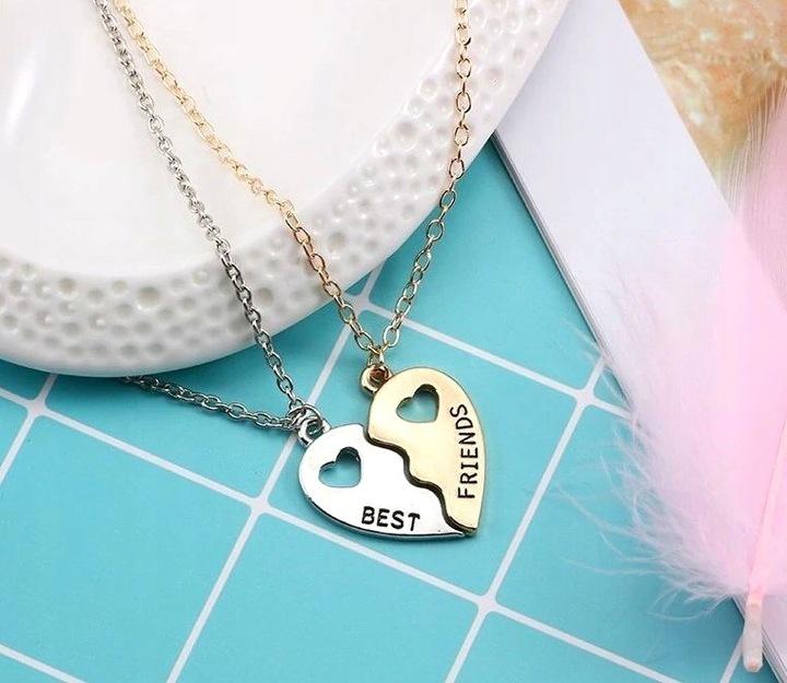 Naszyjnik 2Szt Przyjaźni Best Friends Serca Serce