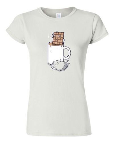 Детская футболка с принтом  Junior Randy Otter Hot Chocolate Cup Desserts Funny Arts Portray DT  Унисекс XXXL