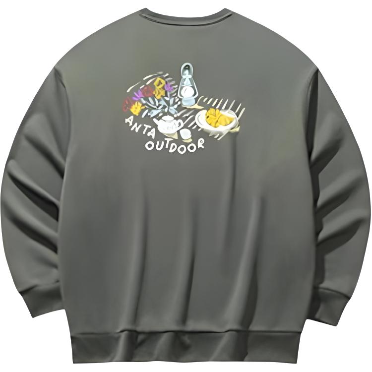 Anta Outdoor Series Round Neck Pullover Printed Letter Versatile Comfortable Loose Casual Simple Sports Sweatshirt Women sweatshirt 962536701-3