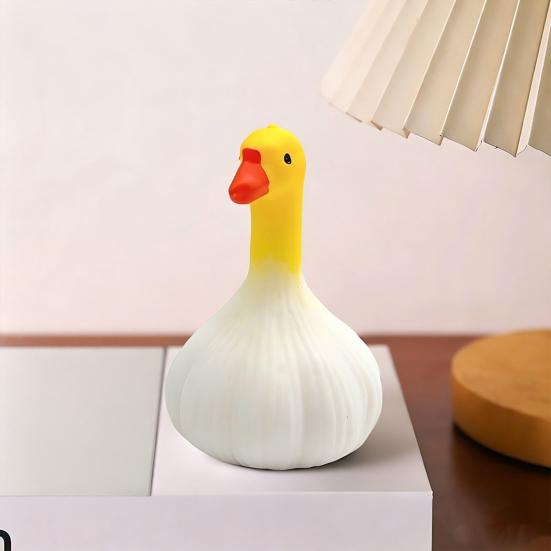 Stress Relief Garlic Duck Toy Squeeze Sensory Toy Soft Stretchy Duck Concentration Aid Hand Exercise Relaxation