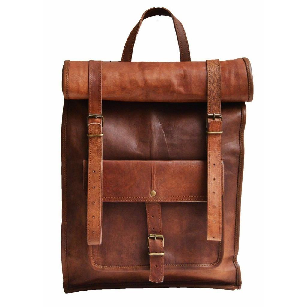 Echter Herren Lederrucksack Rucksack Messenger Laptop Satchel Vintage Tasche