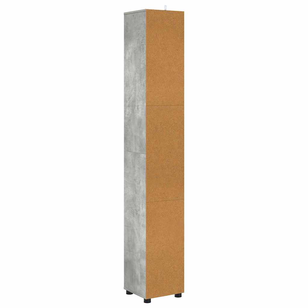Bathroom Cabinet Concrete Grey 30.5 X 30 X 195 Cm Particleboard