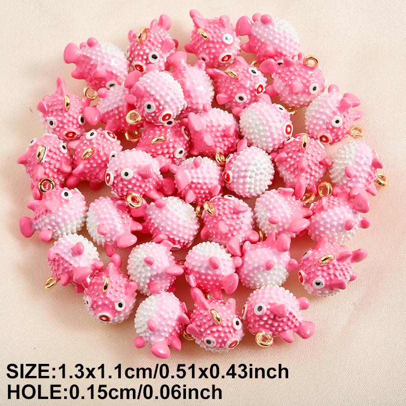 2pcs Cartoon Pendant Hedgehog Duck Flamingo Enamel Animal Charms For Jewelry Making Supplies Handmade Keychain Bracelet Material
