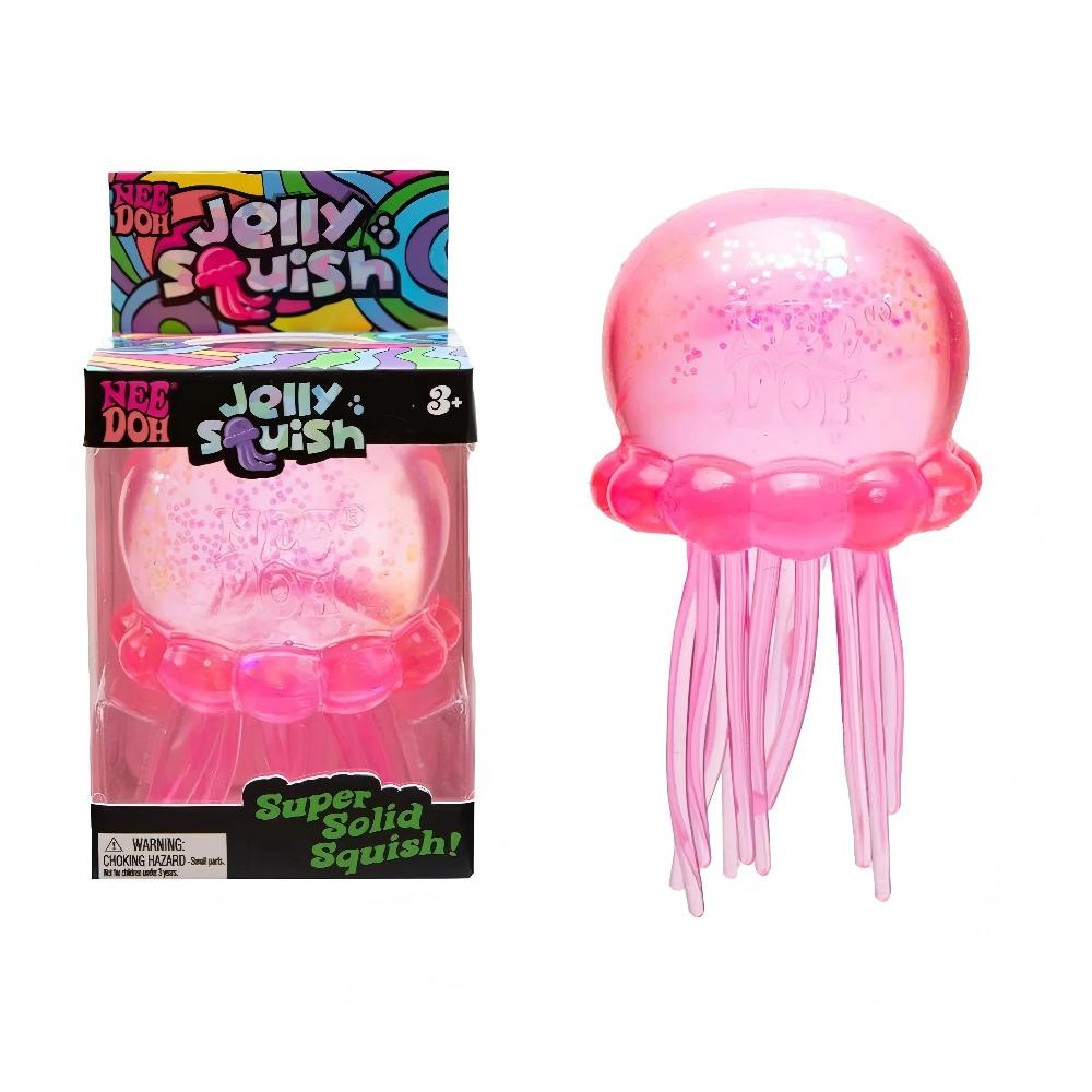 Trending Nee Doh Jellyfish & Cube Squish Toy, Soft Jelly Squeeze Stress Relief Fidget Toy, Sensory NeeDoh for Kids & Adults