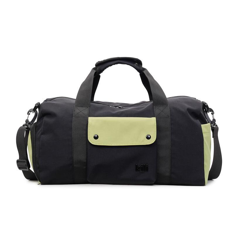 

Sports fitness bag new wet and dry separation large pocket crossbody yoga bag business trip contrasting color luggage чорний