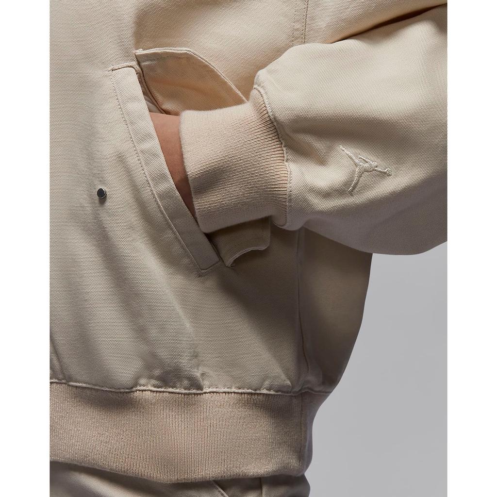 Jordan Renegade Tkana Wygodna Codzienna Sportowa Kurtka z Zamkiem na Ramię z Długim Rękawem Kobiety kurtki Legendarny-Jasnobrązowy FV7147-203