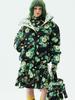 Greedilous Floral Oversized Puffer Jacket