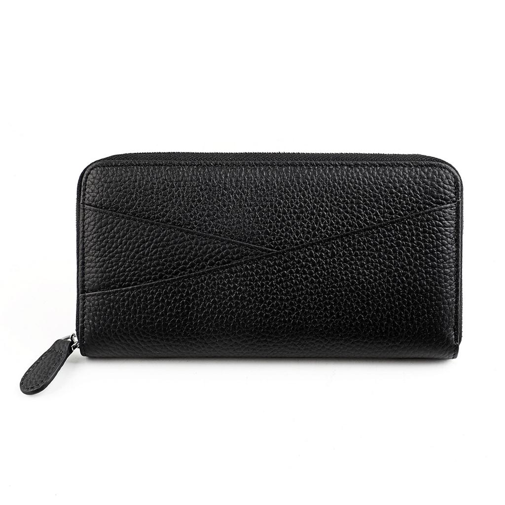 Womens Wallet RFID Leather Zip Around Wallet Large Capacity Minimalist Wallets Clutch Travel Credit Card Long Purse for Women