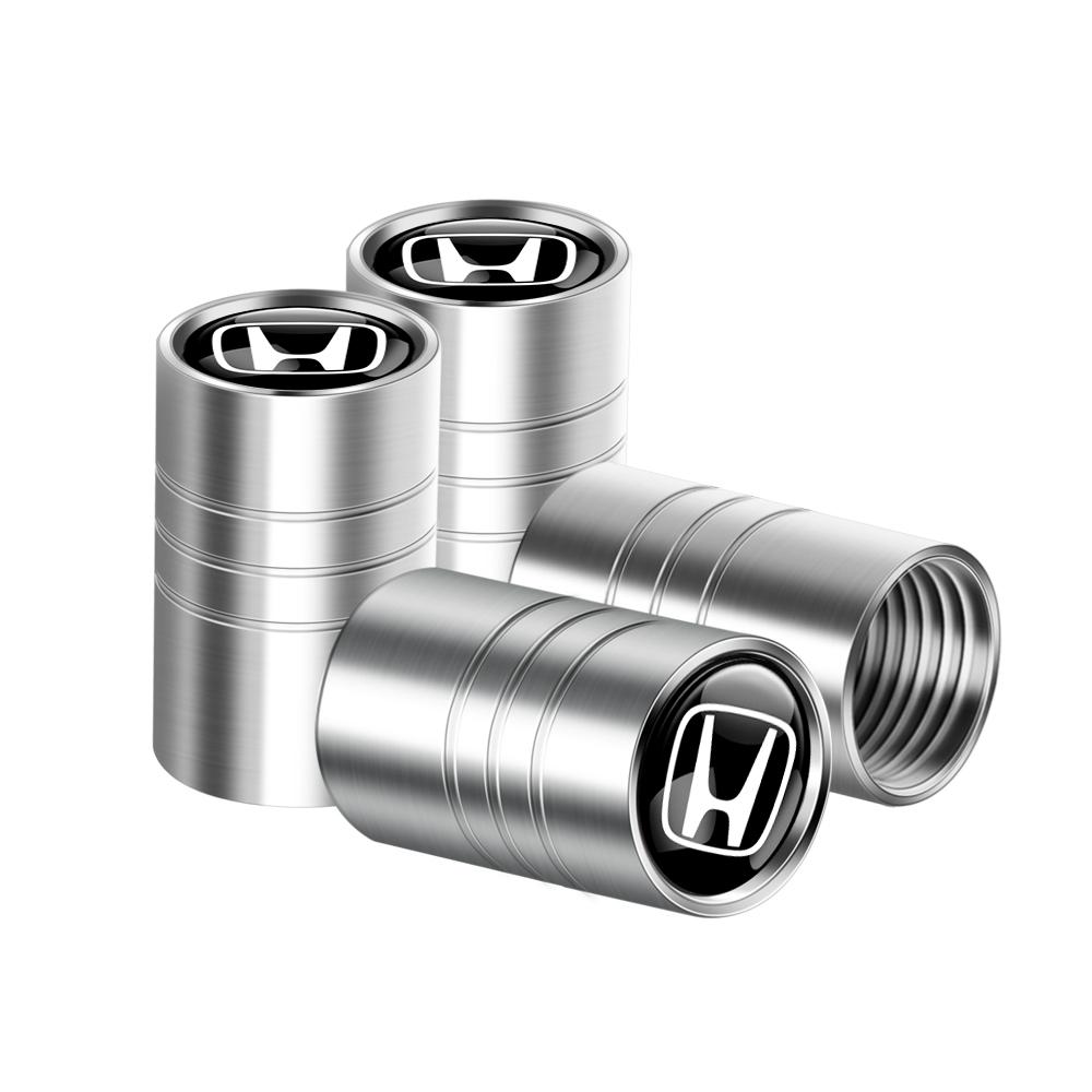 4pcs Metal Car Wheel Tire Valve Caps Stem Cover Car Accessories For Honda Fit Civic CRV Hrv CITY Accord CR-Z VTEC Vezel Insight