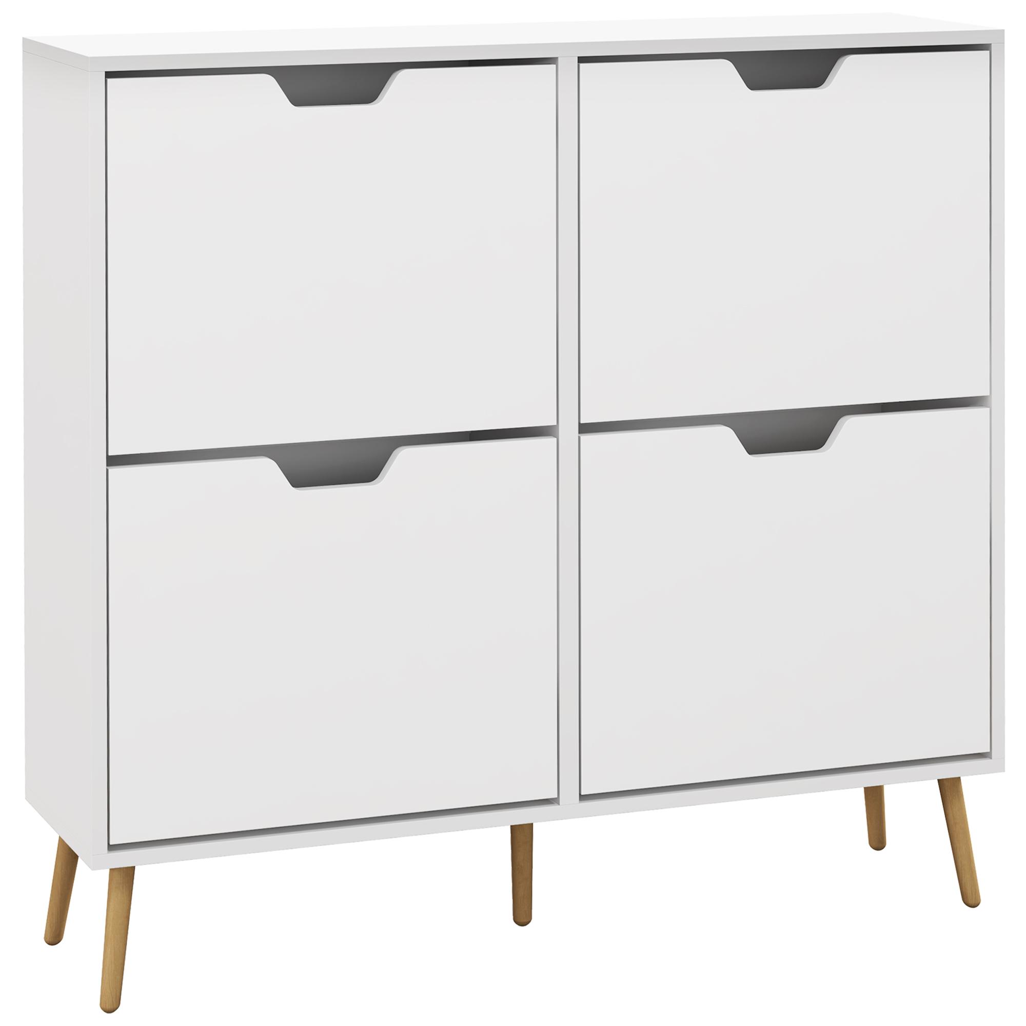 Shoe Storage Cabinet, 4 Flip Drawers