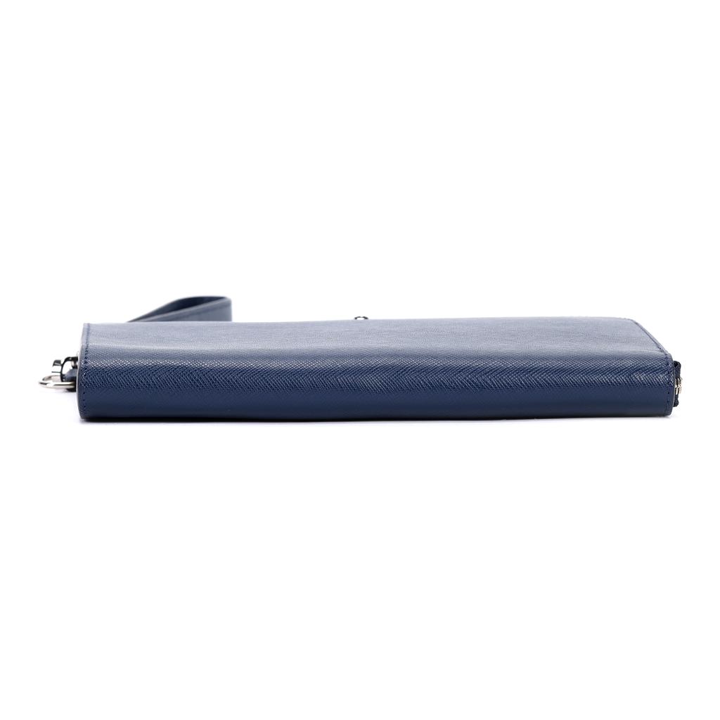 Montblanc Meisterstück Leather Clutch Small Men Clutch Blue 126059
