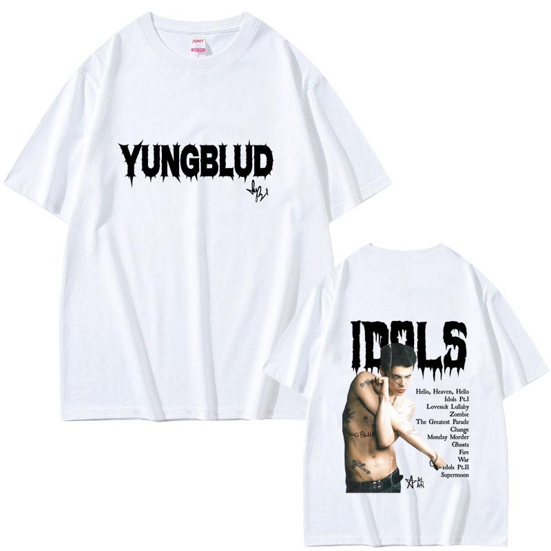 Rocker Yungblud IDOLS Graphic Tshirt Unisex Women Fashion Retro Rock T Shirts Unisex Casual Oversized Streetwear Male Vintage Tees